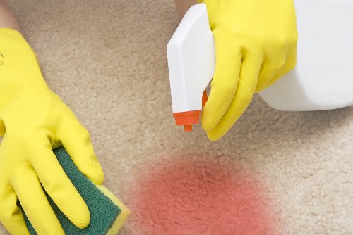 Carpetcleaning N4 van and recycling materials at the start of a sustainability page