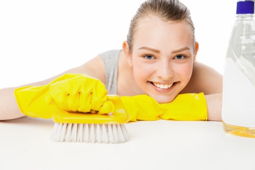 Vacuuming and dusting during end of tenancy cleaning in N4